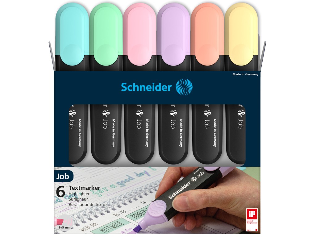 TEXTMARKER SCHNEIDER JOB 6CUL/SET PASTEL - 2