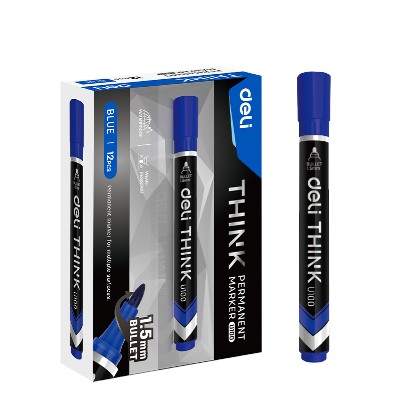 MARKER DELI PERMANENT ALBASTRU 1.5MM - 2