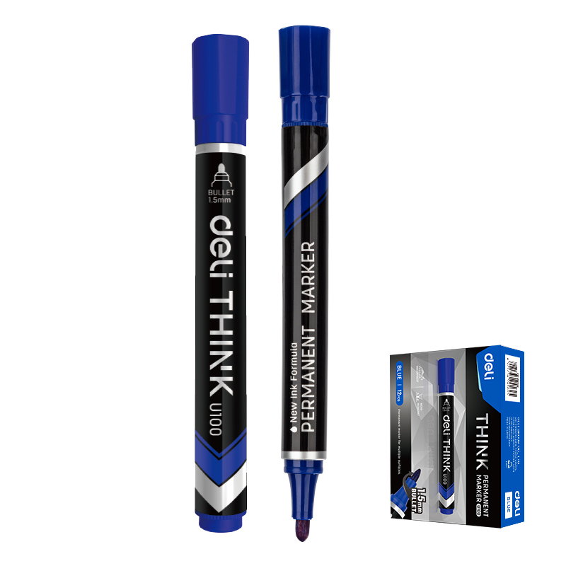MARKER DELI PERMANENT ALBASTRU 1.5MM - 3