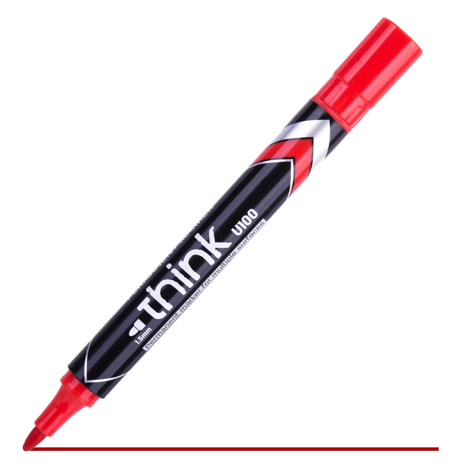 MARKER DELI PERMANENT ROSU 1.5MM - 2