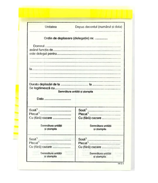 ORDIN DEPLASARE A5
